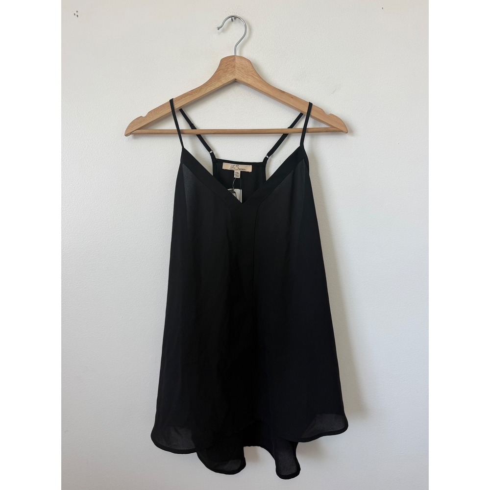 Les Serein Aysa Halter Neck Blouse Tank Top – Black – Women's XXL – Stitch Fix